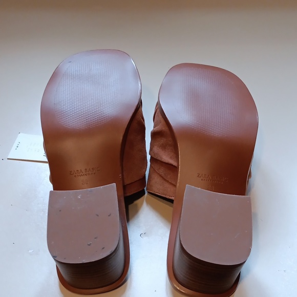 NWT Zara Basic Collection Seude Knot Sandals - Picture 4 of 7
